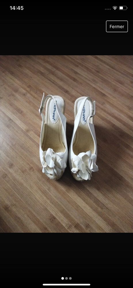 chaussures compens�es blanches 8 Garges-l�s-Gonesse (95)