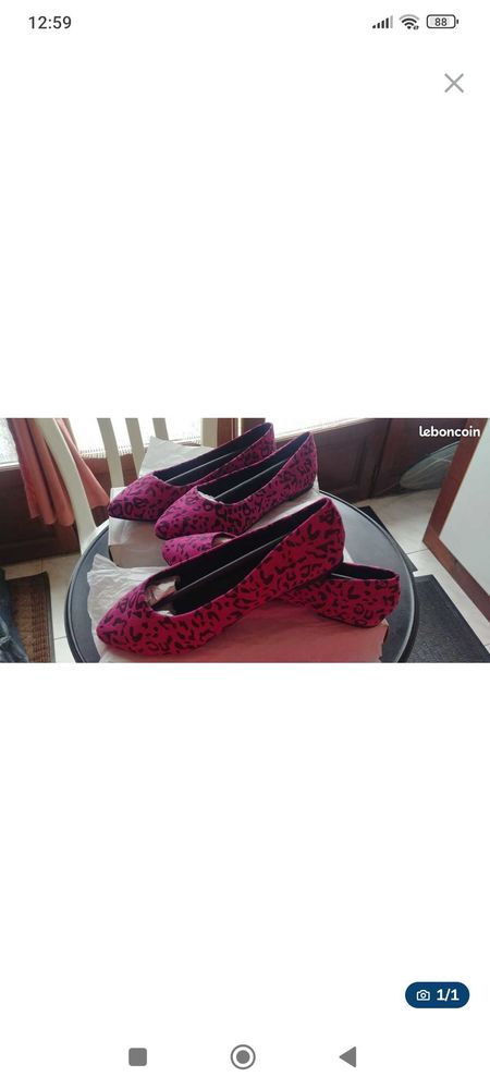 chaussures Neuves pour femmes Rose/ Noir P38. A venir chercher sur place, J'accepte que du liquide. 12 Saint-M�dard-en-Jalles (33)