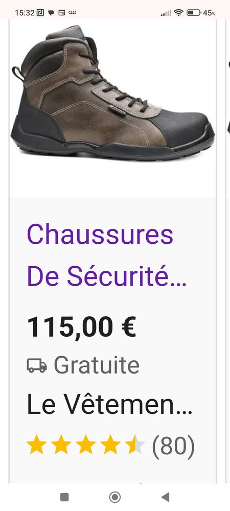 Chaussures de s�curit� homme 60 Saint-Gervasy (30)