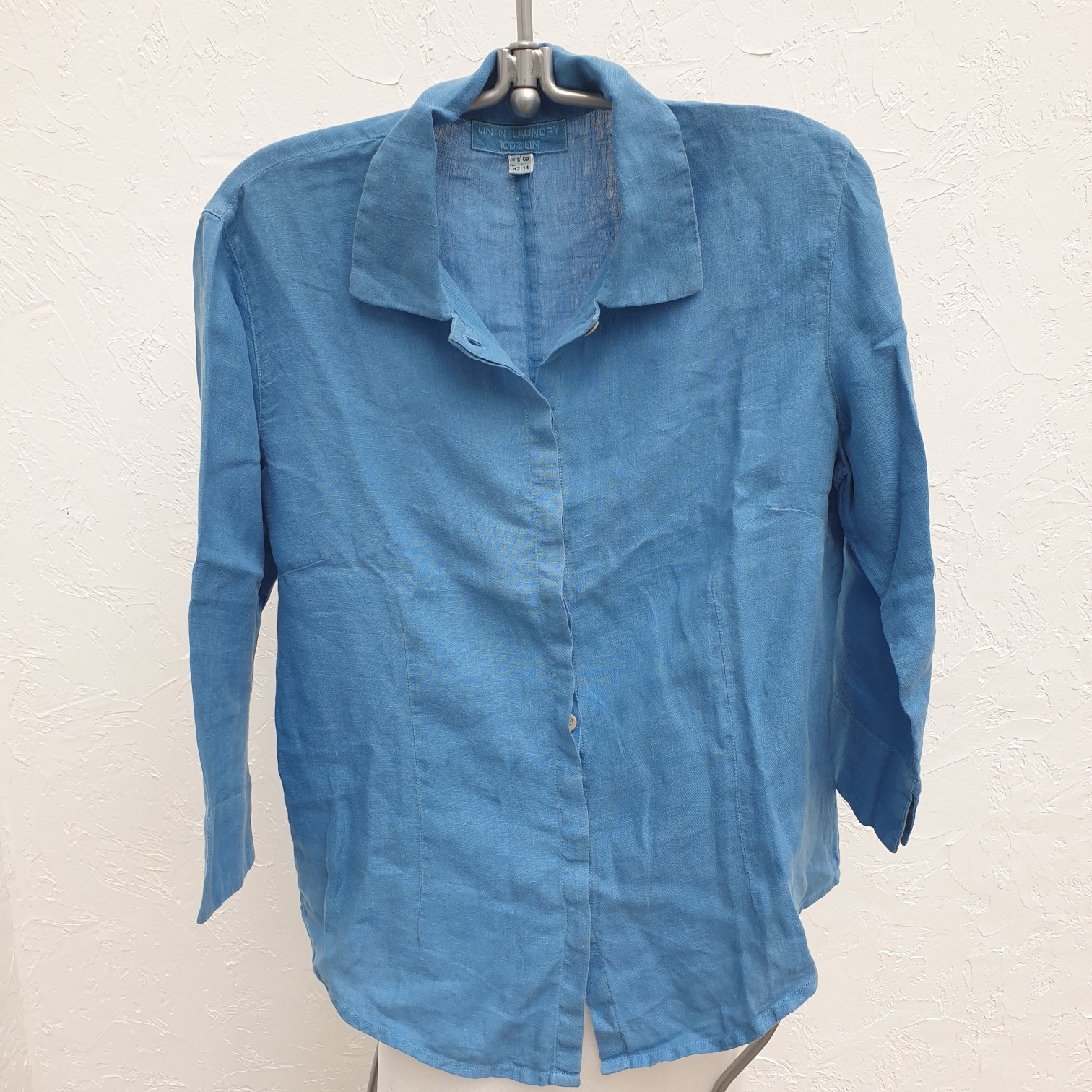 Chemise / Blouse bleue Lin Manches � Lin'n Laundry T 42 42 Antony (92)