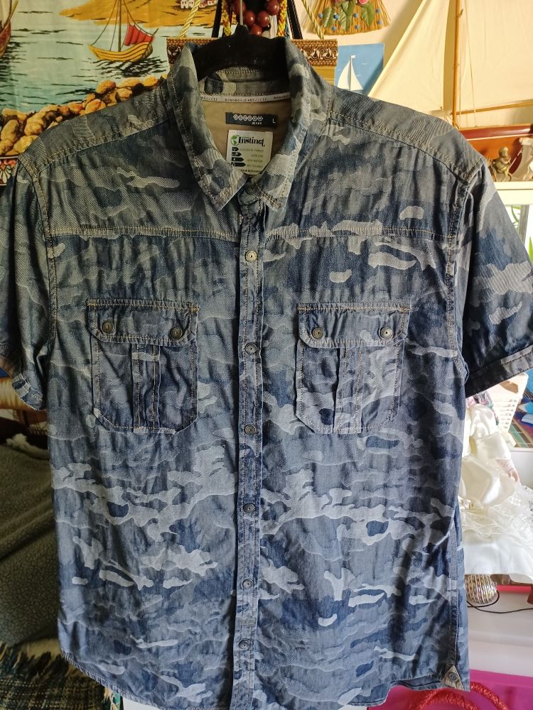 chemise L BONOBO camouflage bleu 10 Nancy (54)