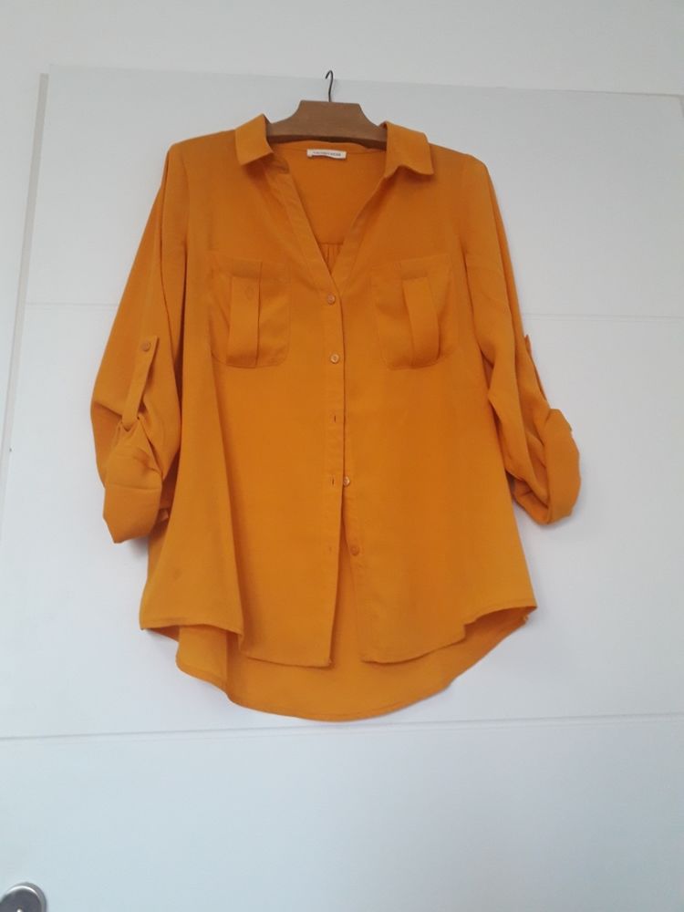 Chemise Cache Cache moutarde. 10 Tourbes (34)