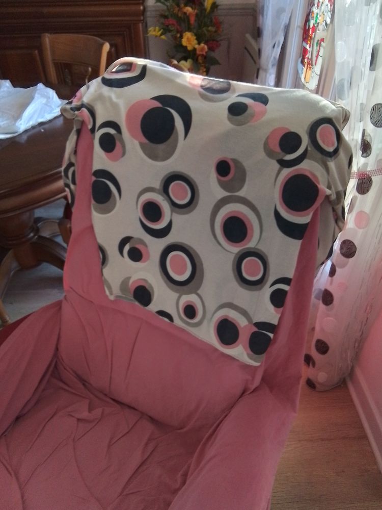 Chemise ecru rond rose et bleu 5 Oyonnax (01)