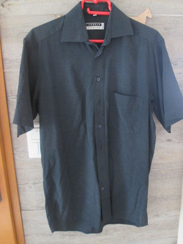Chemise homme manches courtes noir l�g�re taille S 13 Chauriat (63)