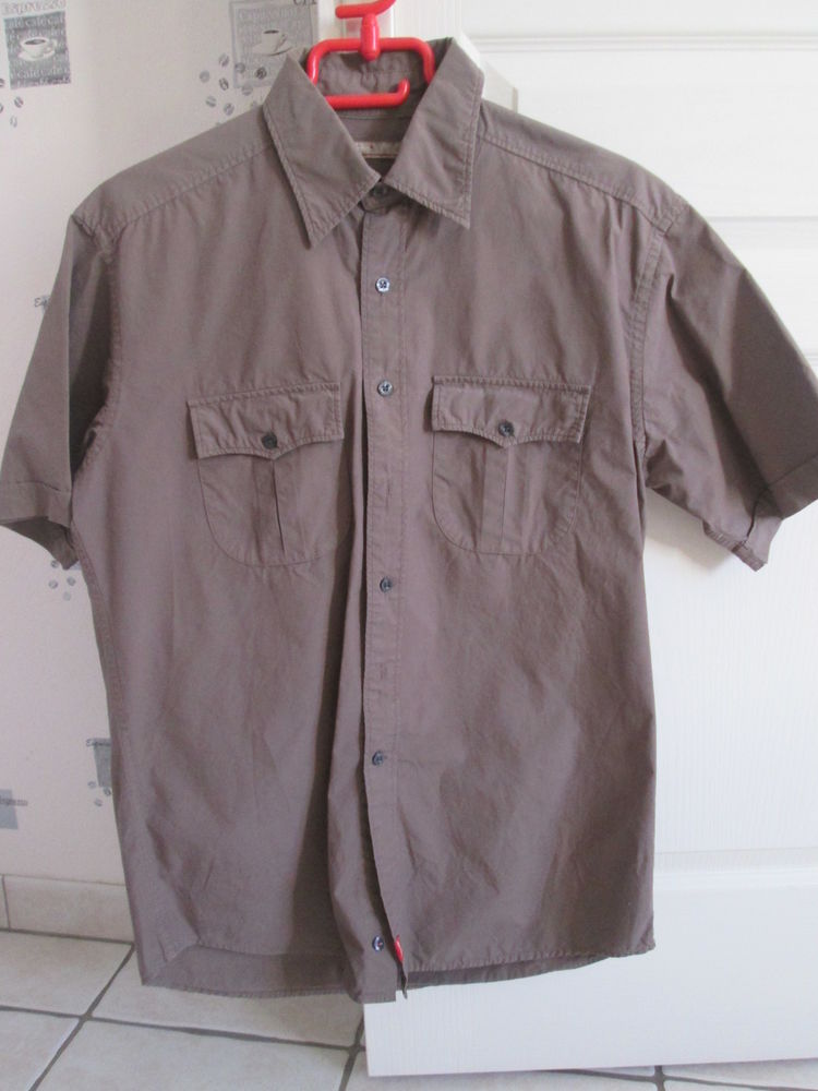 Chemise homme manches courtes marron Celio taille M 13 Chauriat (63)