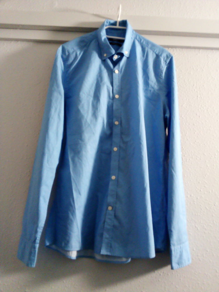 Chemise homme � motifs bleu BRICE 10 Cormelles-le-Royal (14)