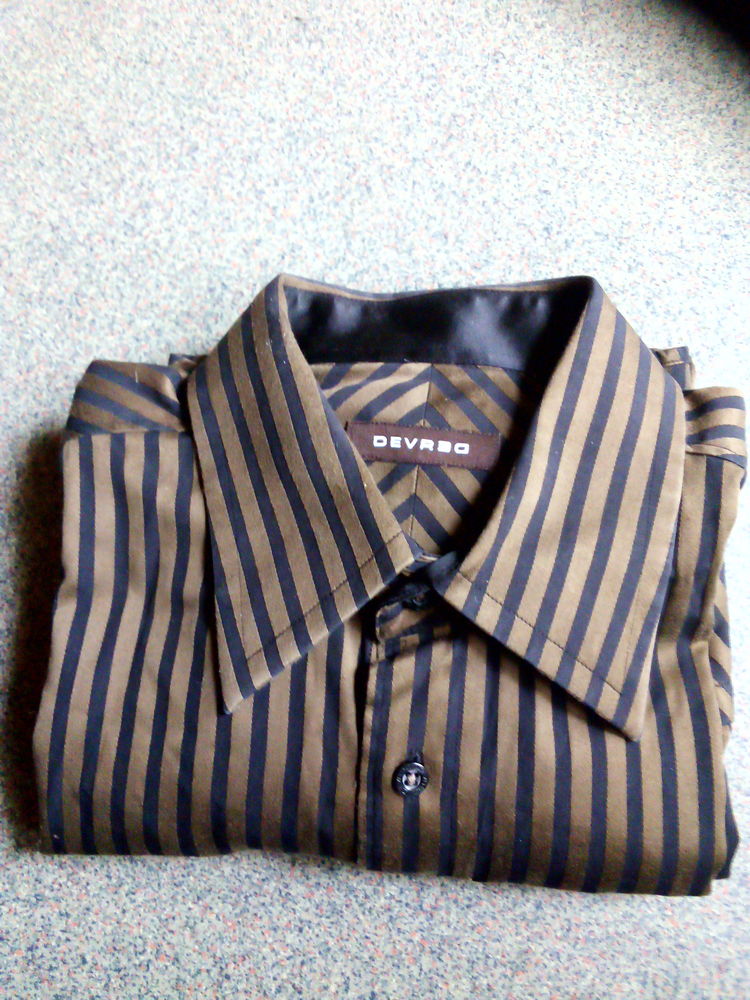 Chemise homme � rayures noires DEVRED 10 Cormelles-le-Royal (14)