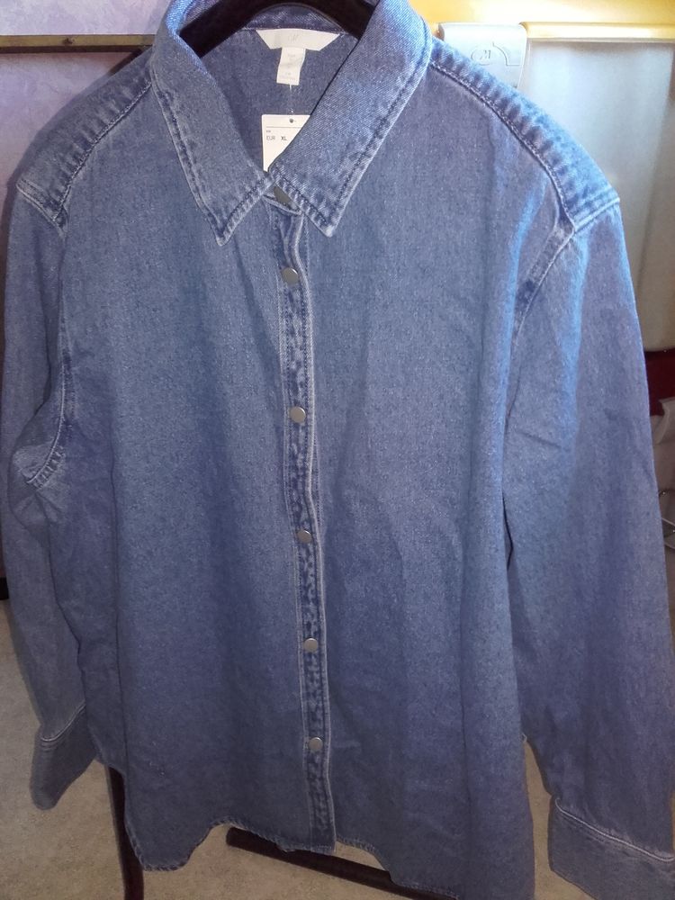Chemise en jean T 46 neuve 15 Troyes (10)