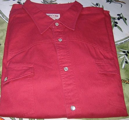 Chemise jean rouge taille 49/50 15 Clermont-Ferrand (63)