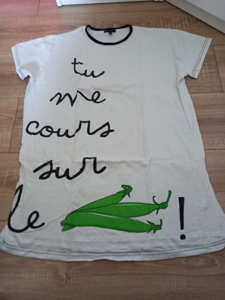 Chemise de nuit tee-shirt blanc marque Carla Cariati taille 6 Villiers (86)