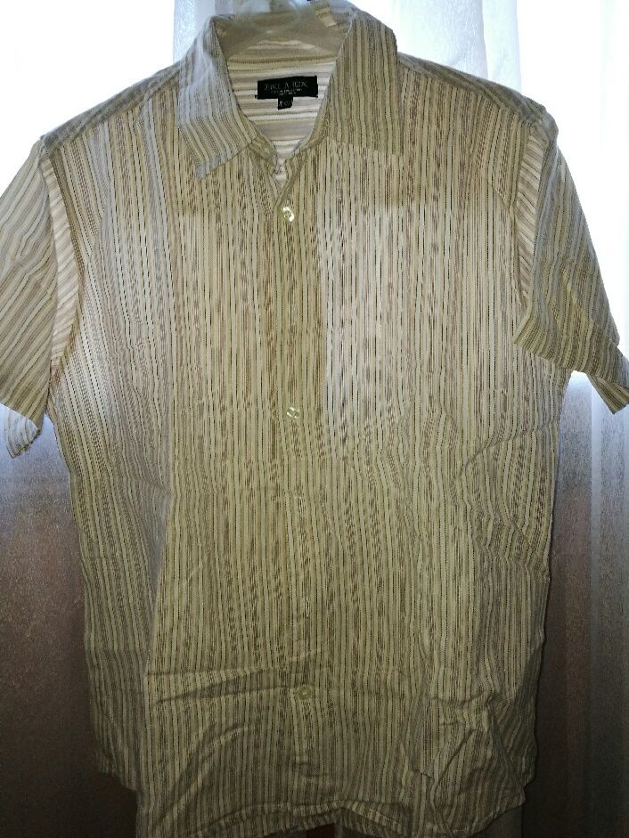 Chemise ray� beige  manches courtes T 4 6 Villiers (86)