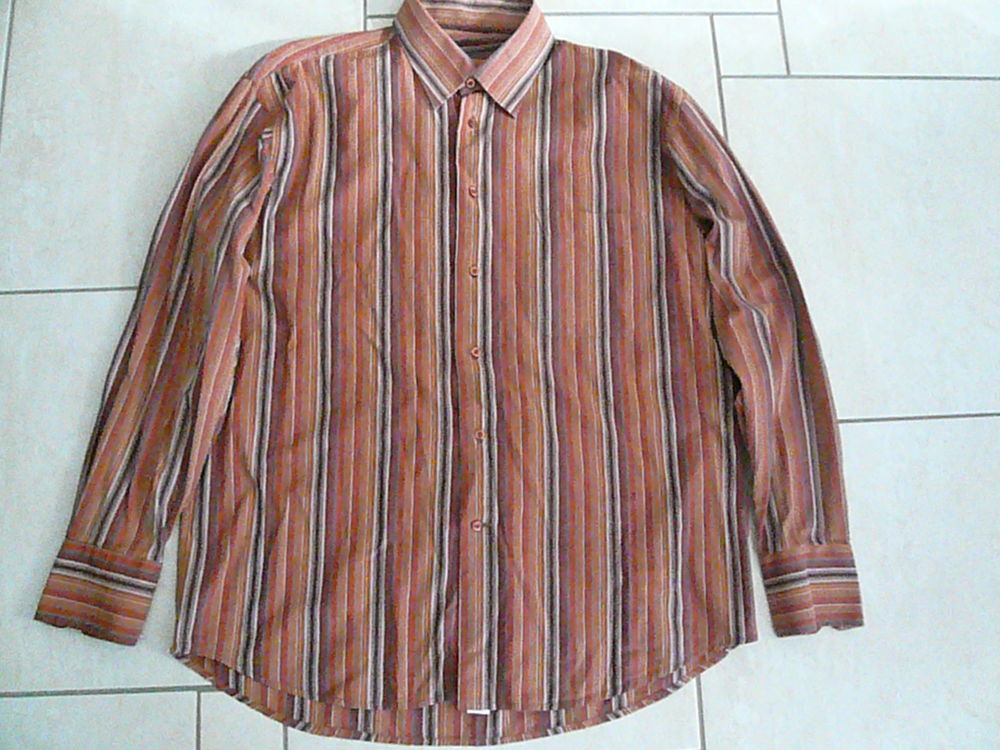Chemise � rayures brique Brice Taille 4 6 Franqueville-Saint-Pierre (76)