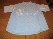 Chemisette en jeans bleu et raye blanc 0 M�rignies (59)