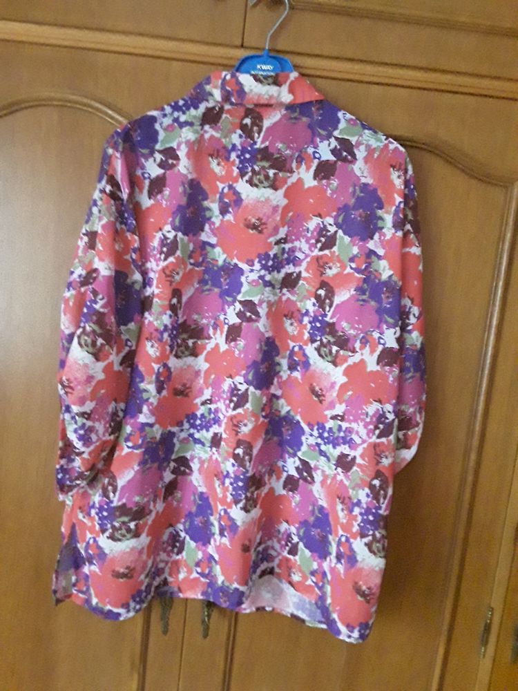 Chemisier voile manches 3/4i imprime multicolore t 50 6 Barzy-sur-Marne (02)