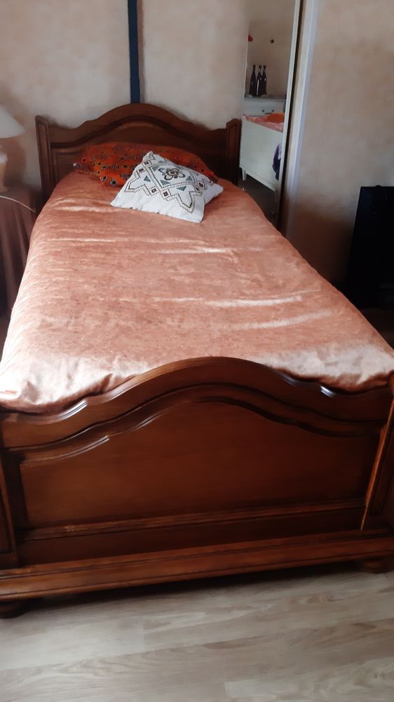 LIT en Ch�ne + Sommier Neufs 220 Bomy (62)