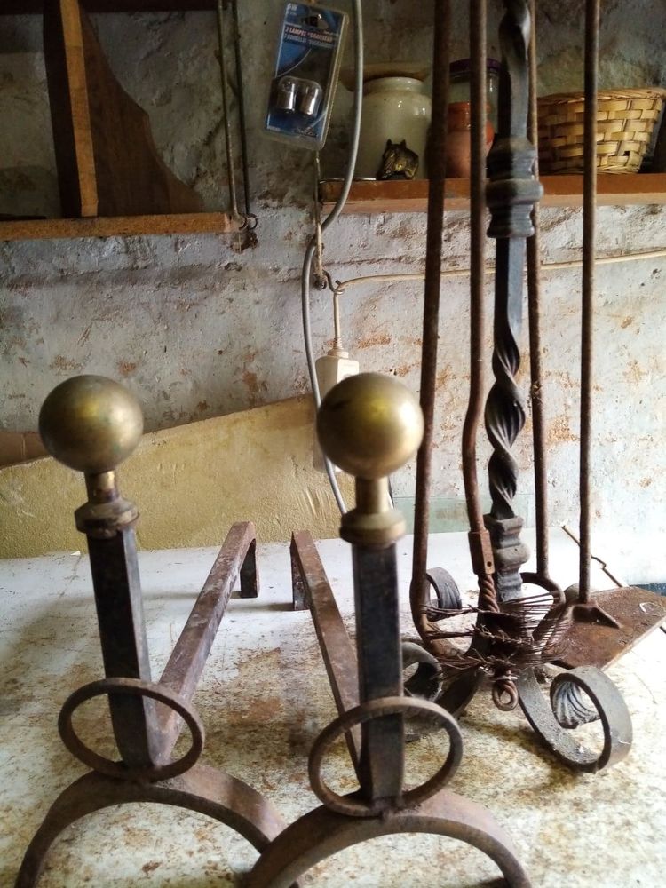 chenets et porte ustensiles de chemin�e 10 �gry (45)