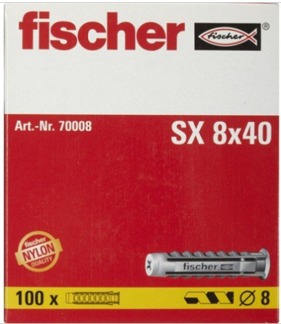 Chevilles Fischer SX 8x 40 8 �tr�chy (91)