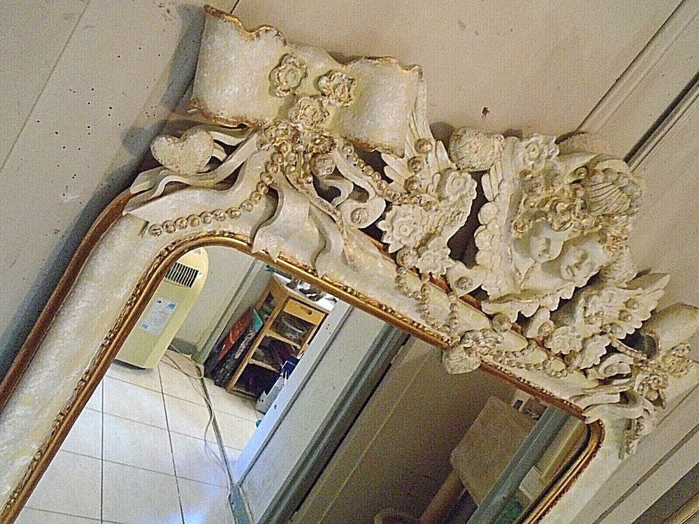 Chic Blanc Miroir Ancien Panoramique Baroque  166CM/92CM 750 Paris 20 (75)