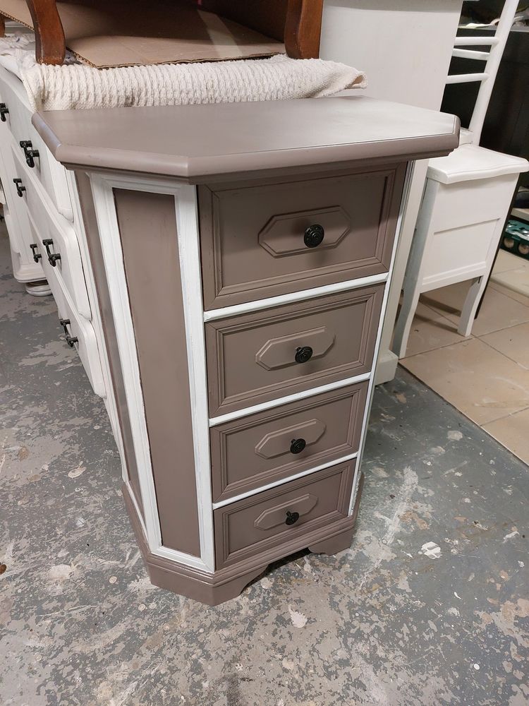 CHIFFONNIER 4 TIROIRS TAUPE 60 Verri�res (10)