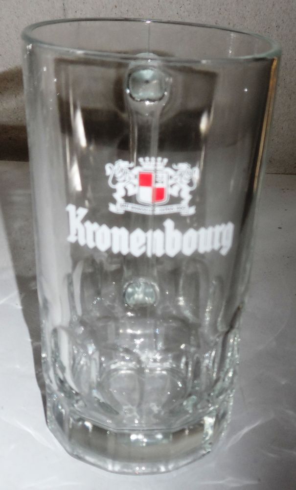 Chope � bi�re Kronembourg - en verre -neuve -vintage -25 cl 10 Castries (34)