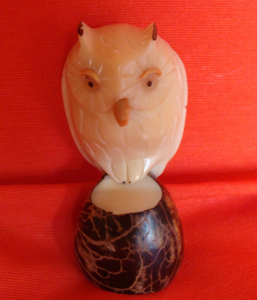 Chouette en corozo (ivoire v�g�tal) 10 Antony (92)