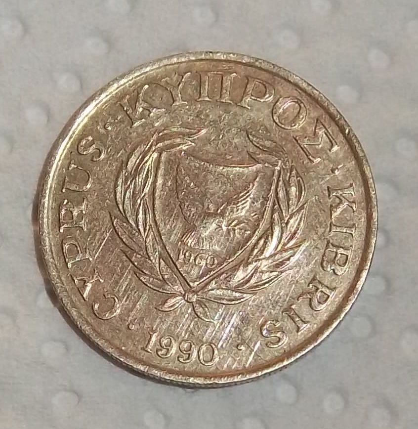CHYPRE 10 cents 1990 1 Colombier-Fontaine (25)