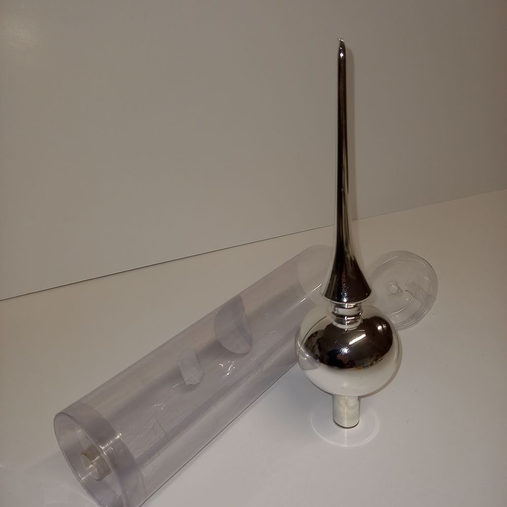 Cimier en verre argent� ou mordor�  pour le haut du sapin 6 Saumur (49)