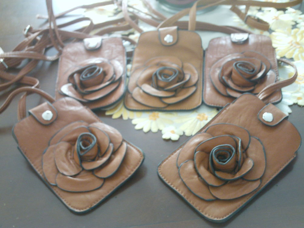  Cinq jolies sacoches  cuir grosse rose neuves N�1039 5 Beaune (21)