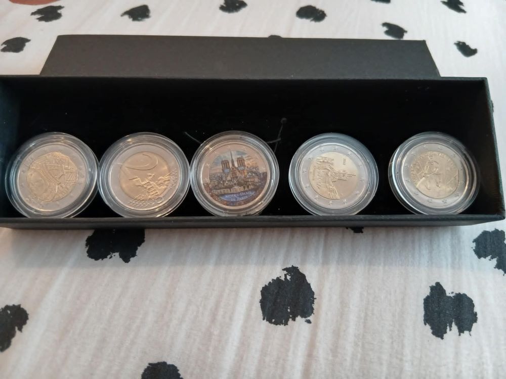  Lot de cinq pi�ces de collection de 2 � N� 1396 30 Beaune (21)