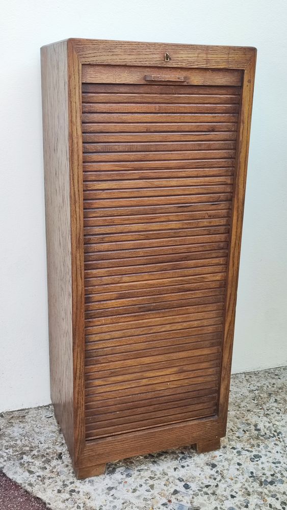 Classeur bois vintage 70 Concarneau (29)