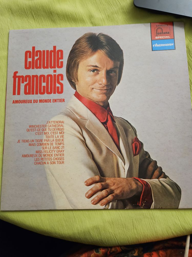 Claude Fran�ois vinyle 33t amoureux du monde entier 20 Dourdan (91)