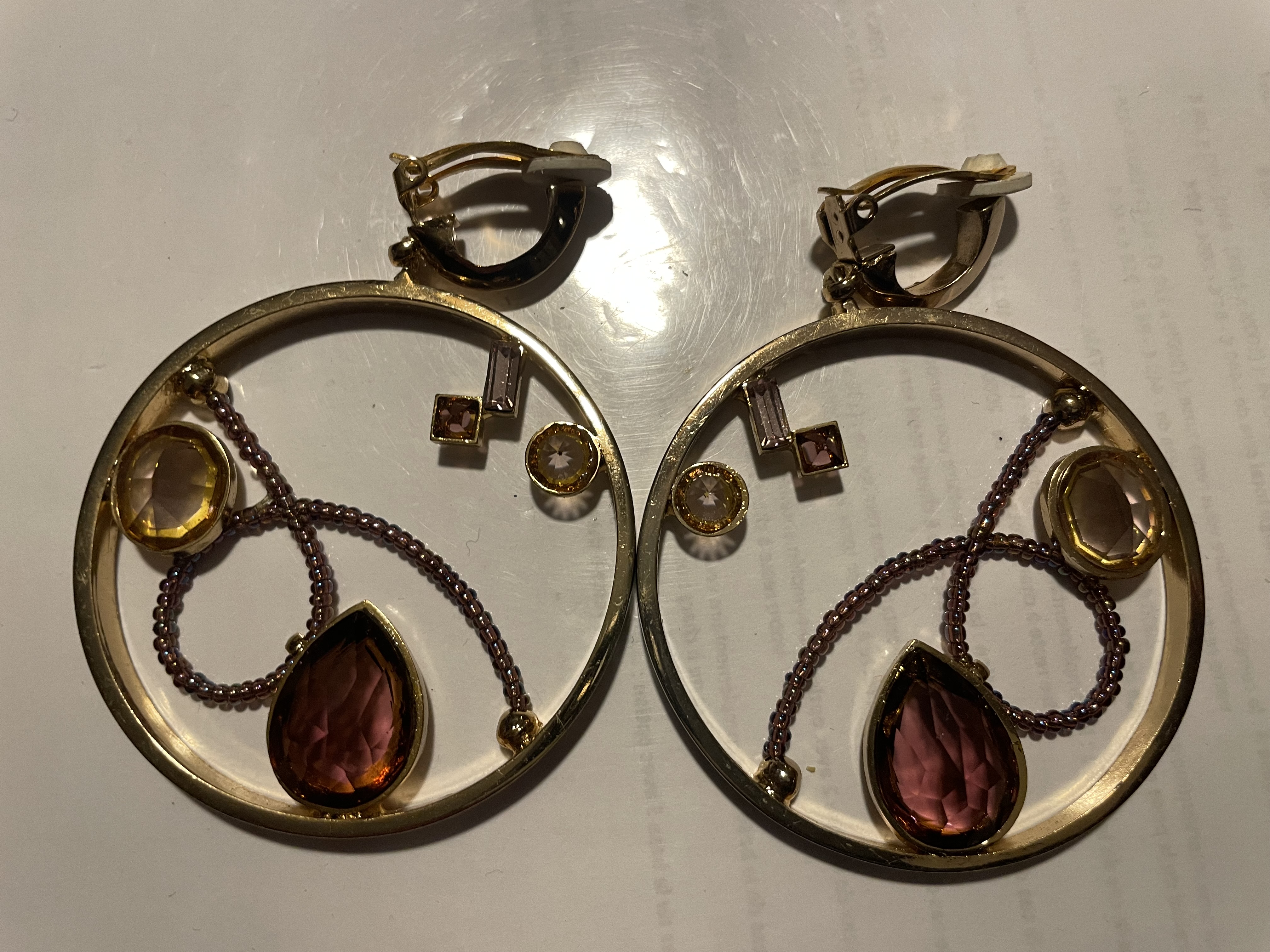 BO Clip dor�e/pendant strass/enfilage / cercle dor� ANTIGONA 135 Vigneux-sur-Seine (91)