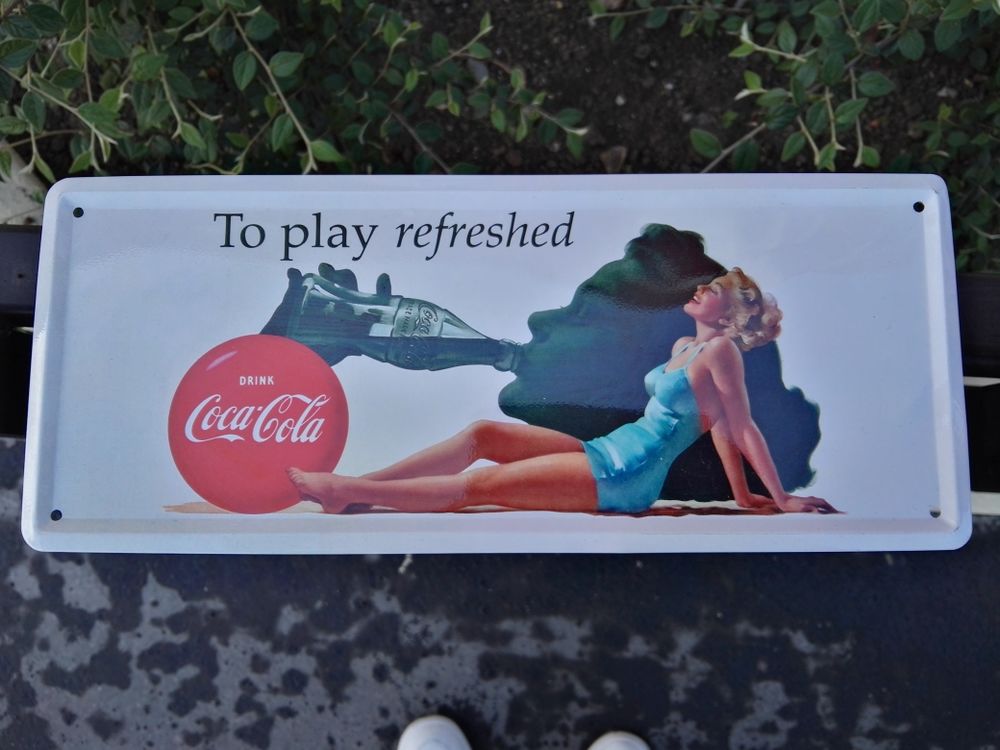 Coca-Cola affiche publicitaire en tôle 6 Asnières-sur-Seine (92)