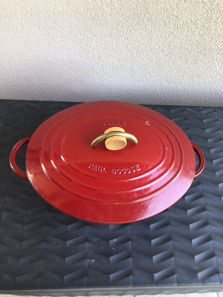 Énorme Cocotte PAUL BOCUSE 35 Cm – Émaillée – Non Servie – Compatible Gaz