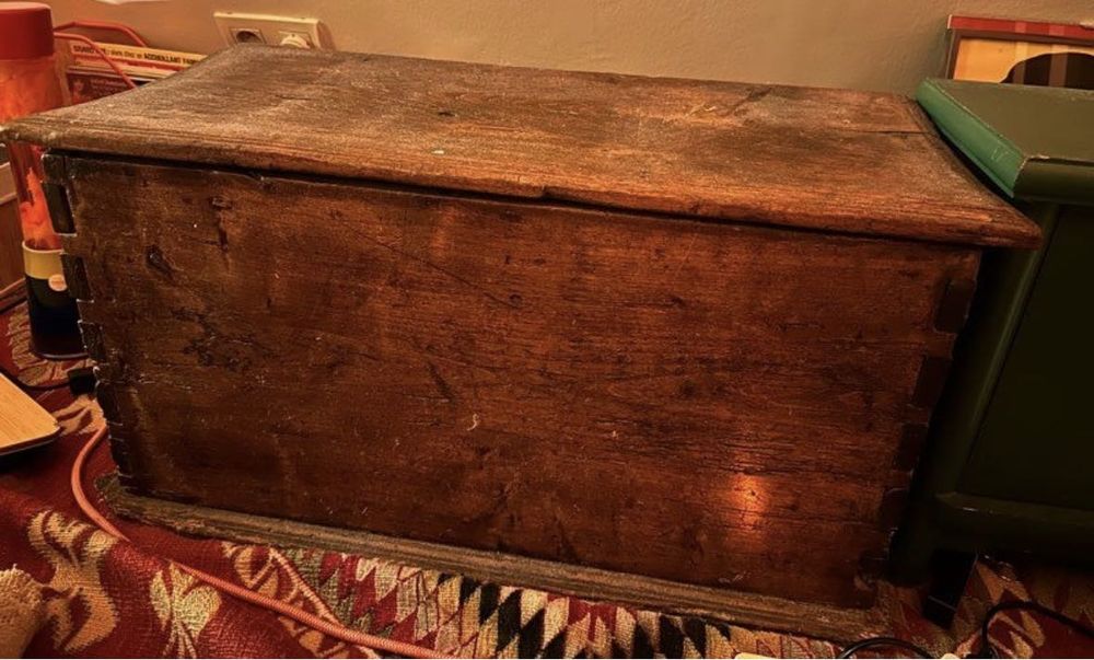 Coffre ancien en bois massif 45 Paris 3 (75)