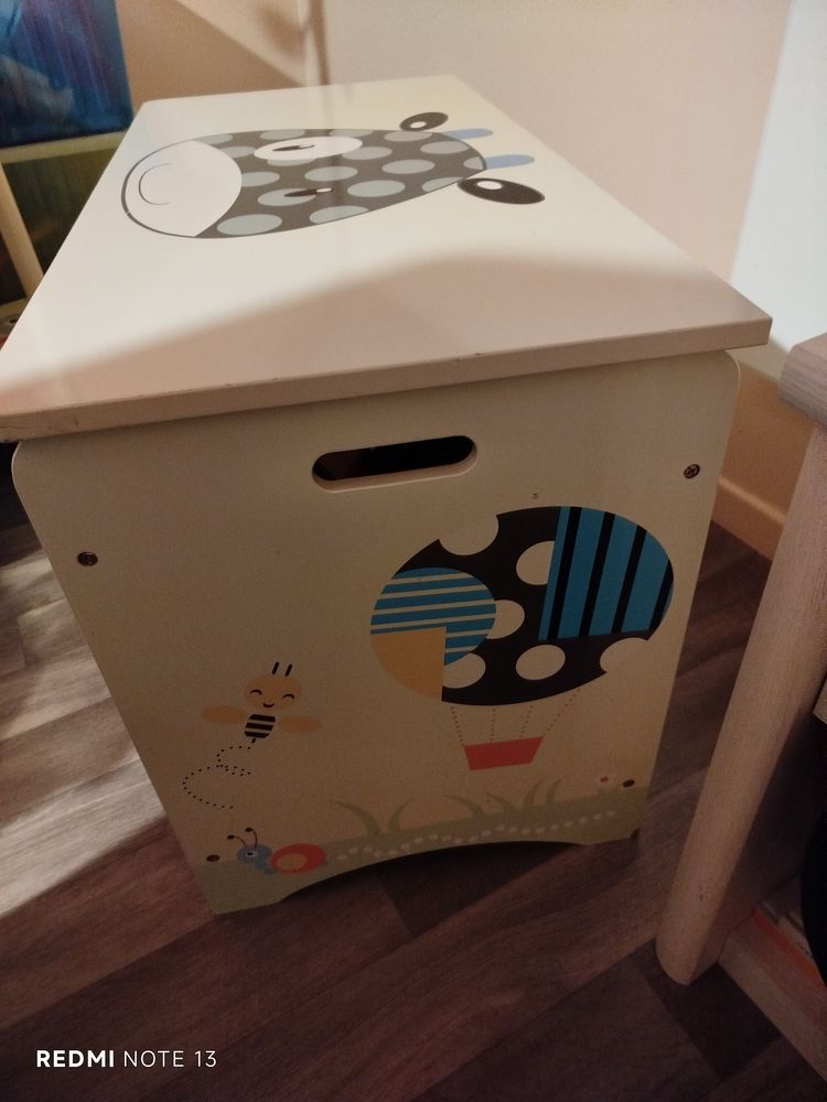 Coffre � jouet avec porte-manteau et petite table et chaise 35 Cappelle-Brouck (59)