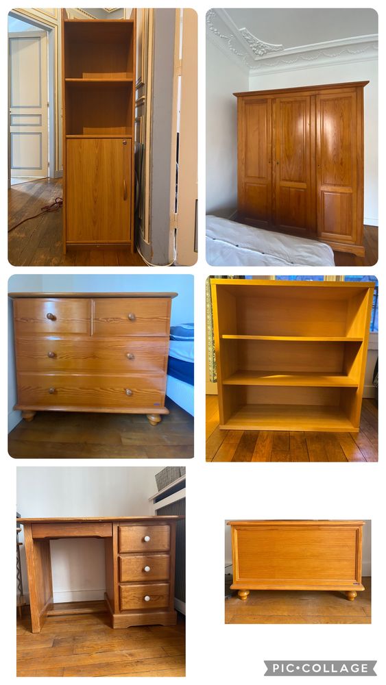 Coffre �  jouets pin massif marque Sauthon 50 Paris 20 (75)