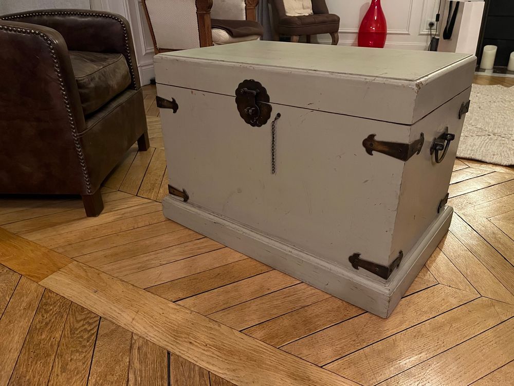 Coffre peint bois massif 30 Vincennes (94)