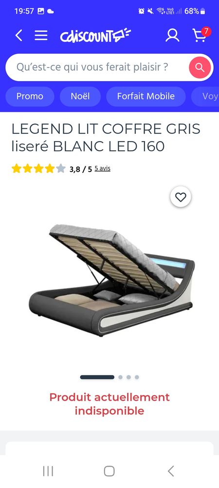 Lit coffre 160�200 260 Beauvais (60)