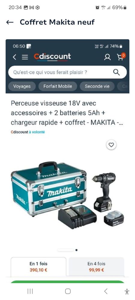 Coffret Makita neuf 300 Pr�aux (07)
