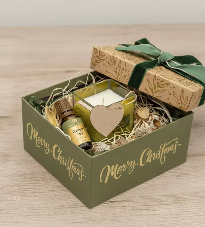 Coffret de No�l bien-�tre ? Bougie parfum�e c?ur, huile esse 10 Marignane (13)