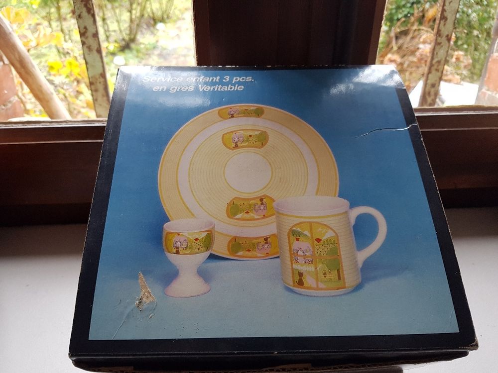 Coffret 3 pi�ces en gr�s : assiette, tasse, cocotier 8 Aix-les-Bains (73)