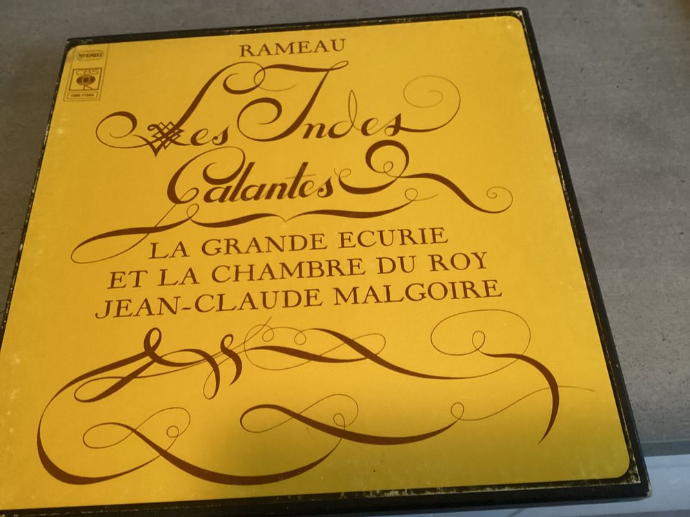 Coffret RAMEAU.  � les indes galantes�  j- c Malgloire - CBS 12 Vaucresson (92)