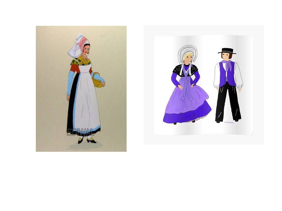 Coiffes Ch�les V�tements anciens traditionnels picards 10 Jouars-Pontchartrain (78)