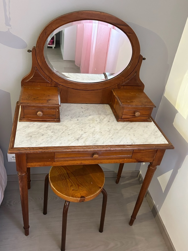 Coiffeuse bois + Tabouret 70 Villefranche-de-Rouergue (12)