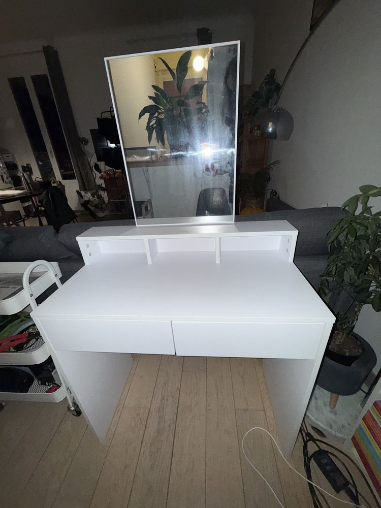 Coiffeuse Vasagle avec Miroir, 2 tiroirs, 3 Compartiments 40 Nice (06)