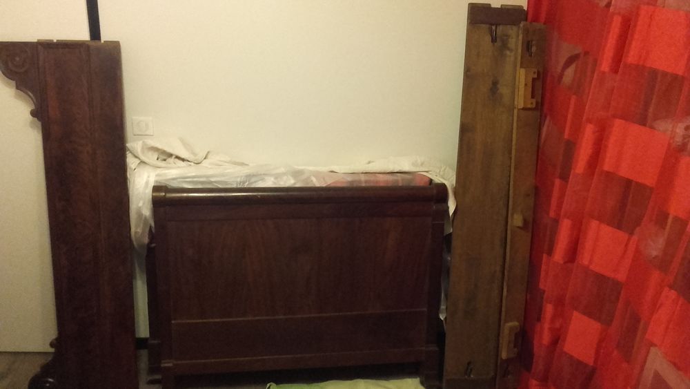 Lit de coin ancien + matelas et sommier 50 Gu�ret (23)
