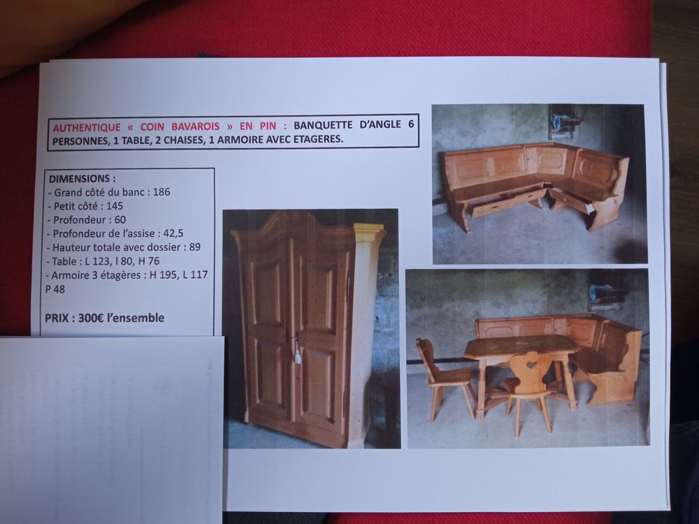 Coin repas bavarois en pin 300 Amboise (37)