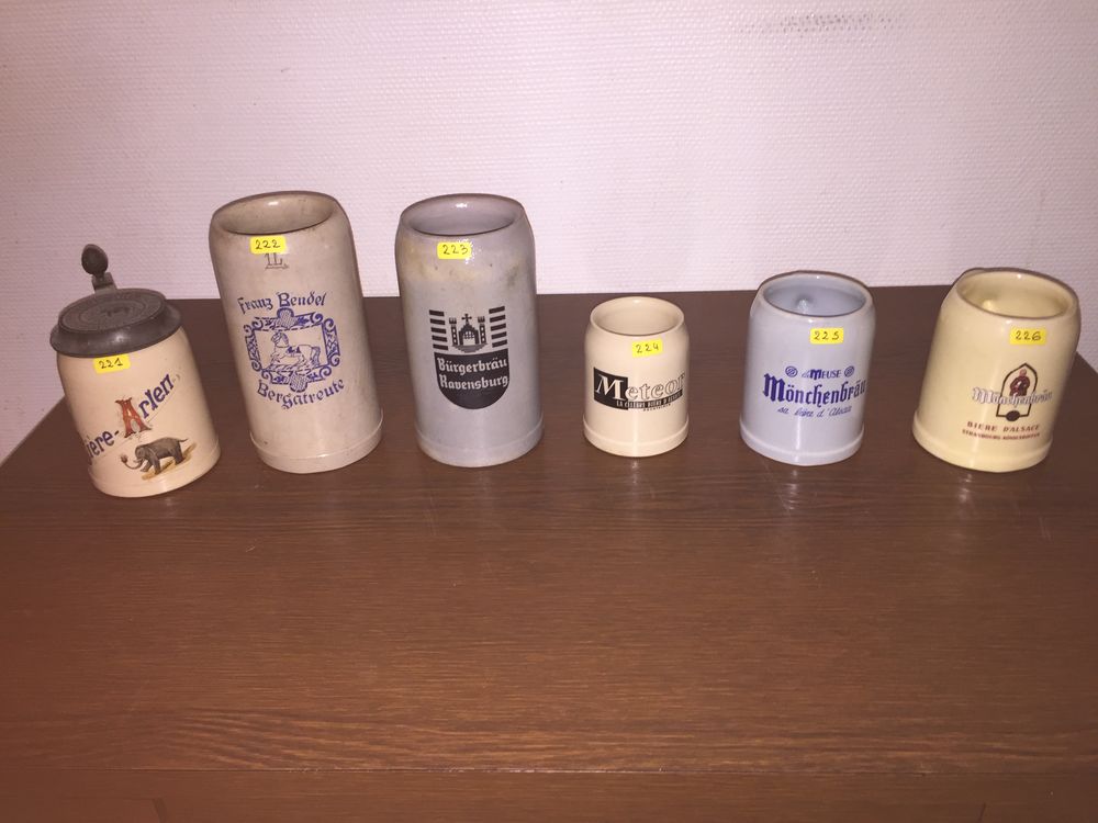 Collection de chopes de bi�re et de sous-bocks 1 H�ry (89)