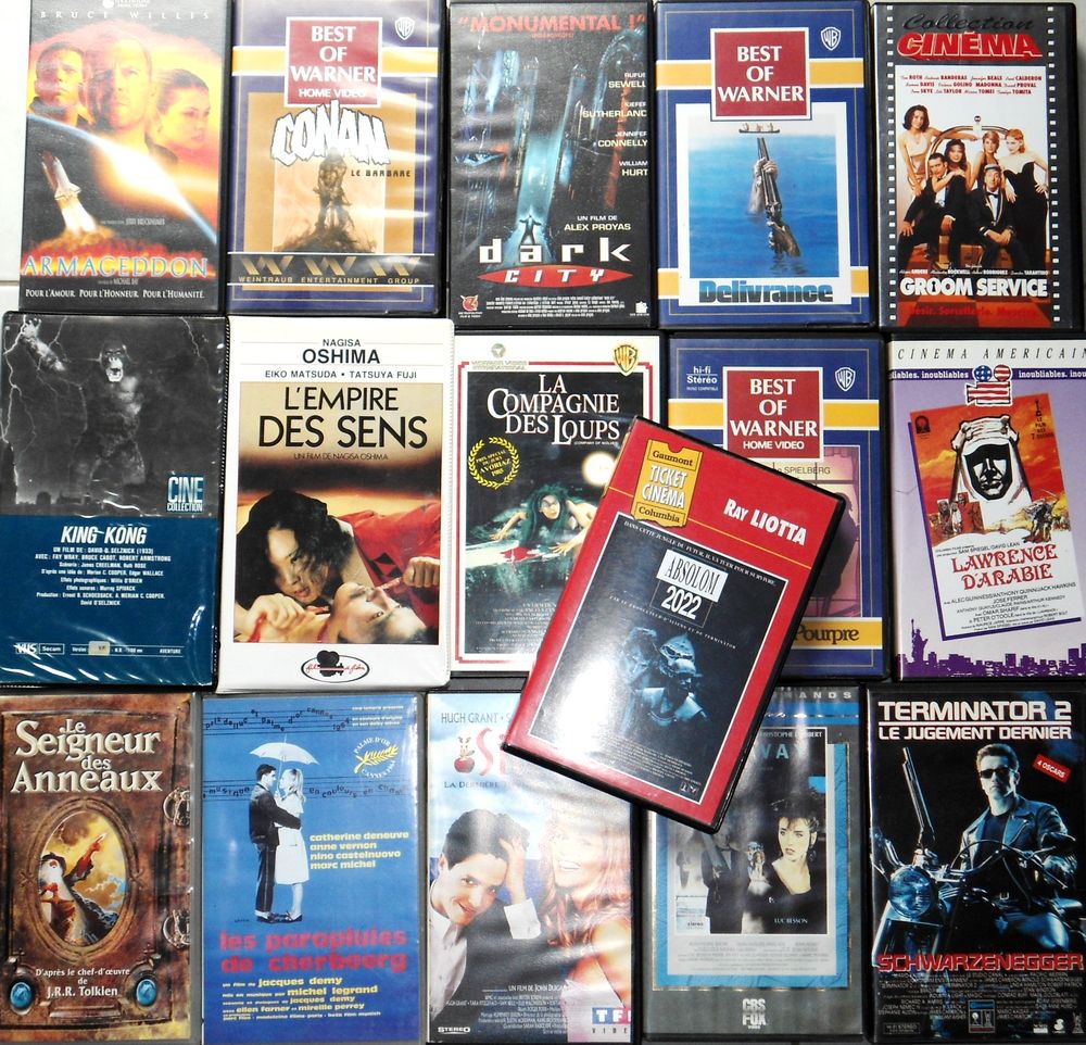 Lot 13 VHS de collection ou au d�tail 0 Roffey (89)